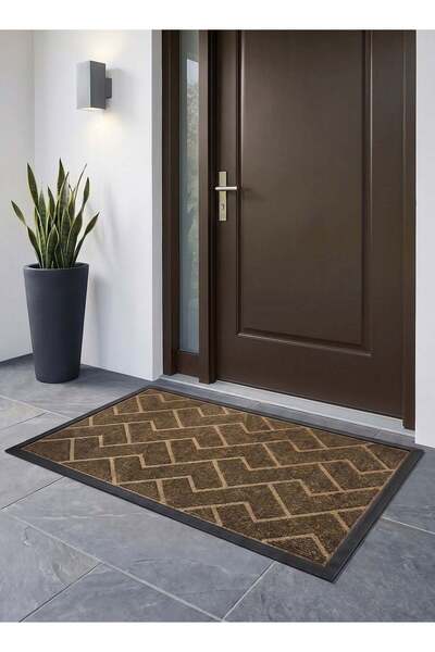 Taimi Outdoor Door Mat 76 x 44 cm, Water & Dirt Resistant Rubber, Non-Slip, I...