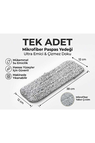 segyhome Sprey Mop Yedek Bezi Seti Yüksek Kaliteli Mikrofiber ile Etkili Temi...