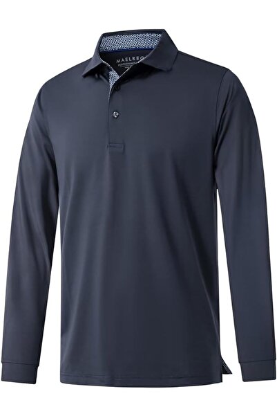 M MAELREG Men's Golf Polo Shirts Short Sleeve Striped Performance Moisture Wi...