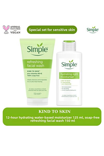 Simple Kind to Skin Water Based Moisturizer for Sensitive Skin 125ml & Soap-F...