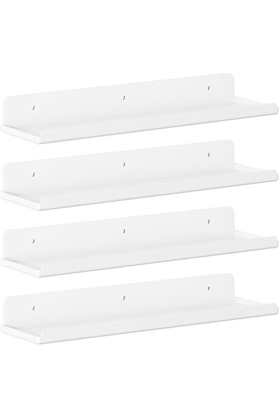Lifewit Acrylic Floating Shelves for Bathroom 14" White, 4 Pack | Wall Mounte...