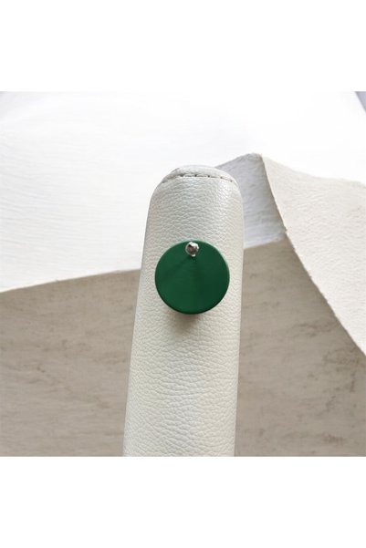 MOJOMIX Green Color Polymer Surface Round Bijouterie Earrings