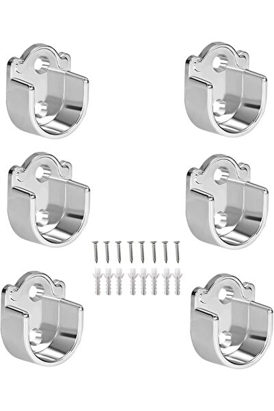 EXCEFORE Closet Rod End Support, 8 Pcs Stainless Steel Heavy Duty Closet Pole...