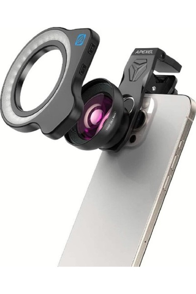 APEXEL HB100UFL 75mm Ultra Macro Lens With Fill Light