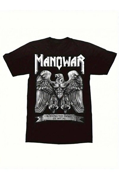 25W Manowa Vintage Heavy Band T-Shit Tue Logo Eagle Shield Design With Cushin...
