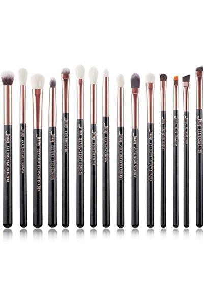 Jessup Eye Makeup Brushes Set Professional 15pcs Brown Eyeshadow Brush Eyebro...