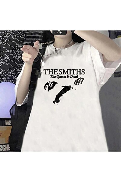 DEEFWEAR MİNGALONDON تي شيرت The Smiths White للجنسين مقاس كبير