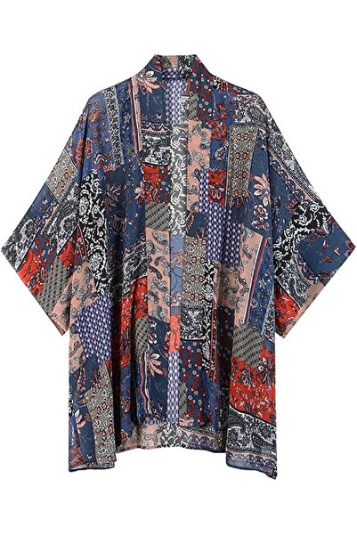 GENERAL Women Bohemian Chiffon Kimono Cardigan Beach Cover Up Bikini Shawl Bl...