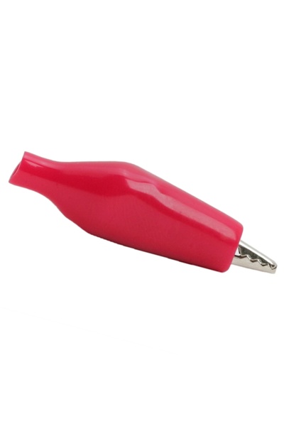 Alista Home Clemă crocodil mini roșie 28 mm cu izolație din PVC, conector ele...