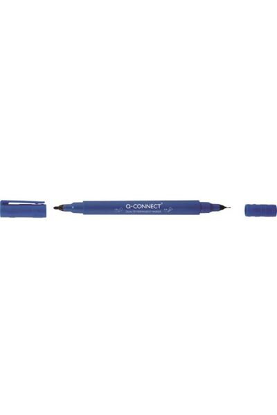 MC Micostore Marker permanent Q-CONNECT cu doua varfuri (0.4 mm / 1.0 mm) alb...