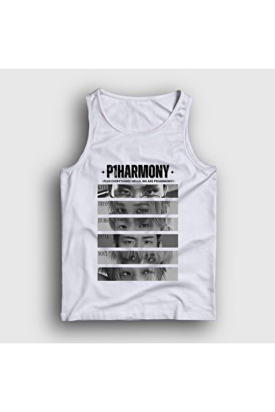 Presmono Unisex White Eyes K-Pop P1Harmony Undershirt 619800Tt