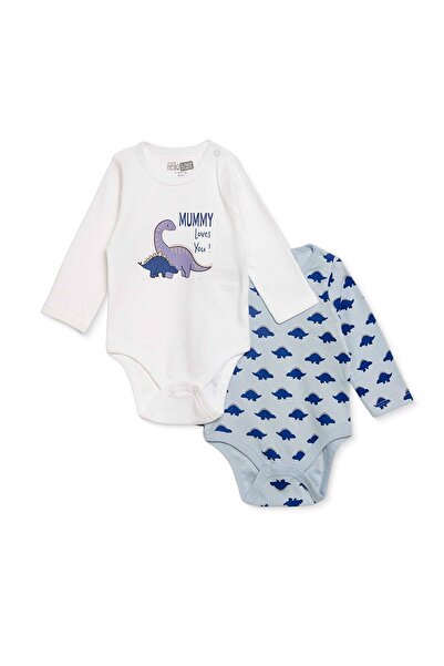 ebebek Hello Baby HelloBaby Erkek Bebek 2li Uzun Kol Body Çıtçıtlı Yaka Uzun Kol