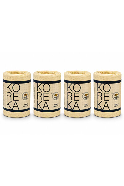 Milano Koreka Raffia Paper Thread 68 No Cream 4 Pieces 400 Gr 880 Mt Bag Bask...
