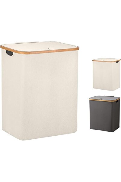 GENERAL Foldable Laundry Hamper with Lid Cover - Sturdy Laundry Basket Clothe...