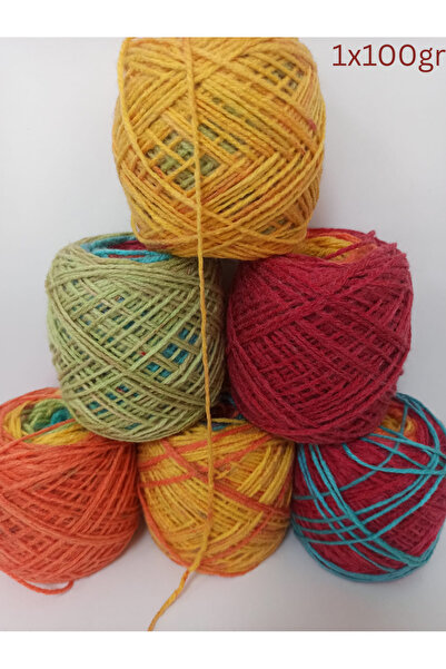 İPEK YÜN İPLİK DÜNYASI Wool Acrylic Color Transitioning Batik Knitting Yarn 1...