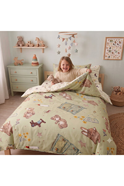 mirellestore Montessori Duvet Cover (100X200) and Elastic Sheet Set |   Animal