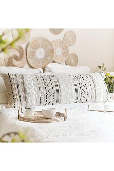 BlissBlush Decorative Lumbar Throw Pillow Cover 12x20 Rectangular Boho Accent...