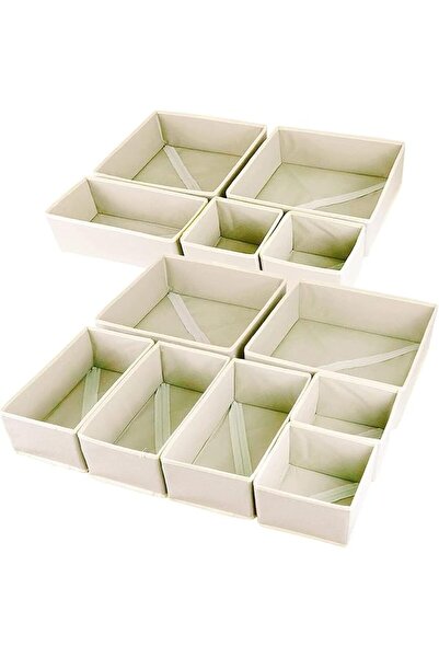 GENERAL 12 Pack Drawer Organizer Box for Clothing, Foldable Washable Closet O...