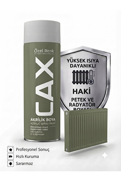caxcolors CAX Isıya Dayanıklı Petek ve Radyatör Akrilik Sprey Boya 400ml - Hı...