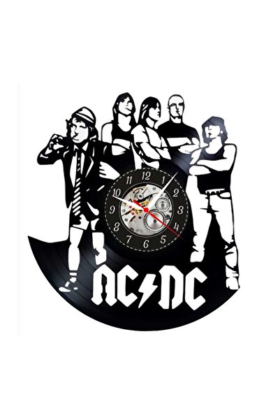 AC/DC Ceas de perete decorativ din disc de vinil, Model Trupa Rock, Angus You...