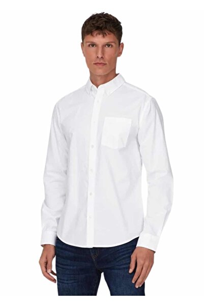 Only & Sons Neil Ls Oxford Πουκάμισο 22019669 – White - m