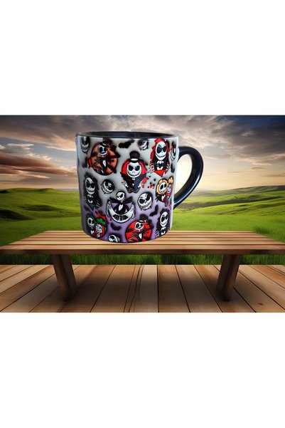 Mugs and love Halloween özel baskı premium fincan