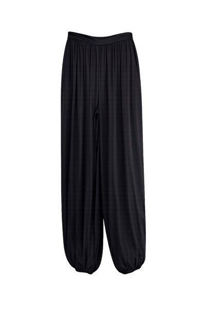 Buket Teke Black Silk Satin Shalwar