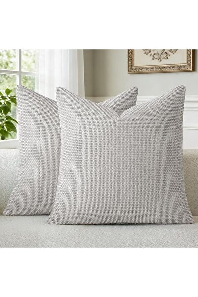 a moment Light Green Chenille Cushion Cover Throw Pillow Covers 45 x 45 CM Pa...