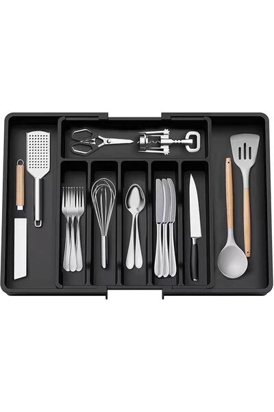 Skin Generics Silverware Drawer Organizer, Adjustable Plastic Expandable Uten...