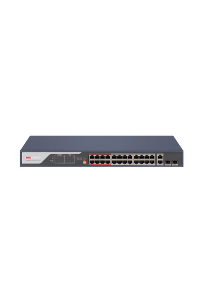 Hikvision DS-3E0326P-E(C) Διακόπτης PoE 24 θυρών, 2 Gigabit Combo, 370W