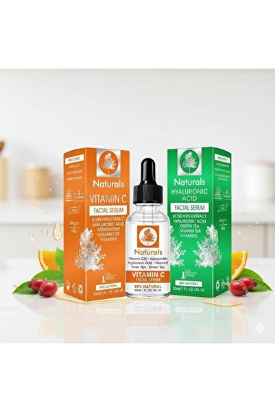 NATURALSHOP Vitamin C Serum & Hyaluronic Acid Serum for Face 30ml