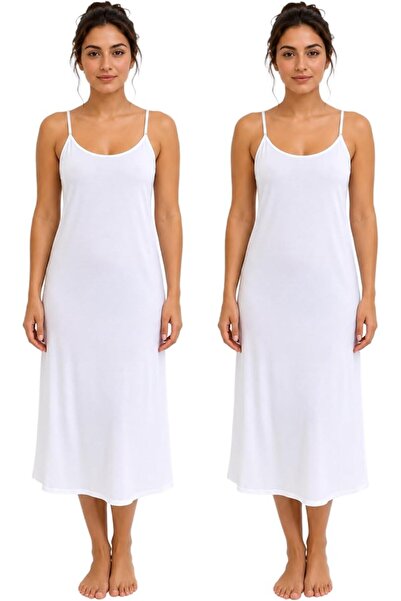 City Rose Fashion 2-Pieces Women's Cotton (Rayon) Long Full Cami Slip Dress B...