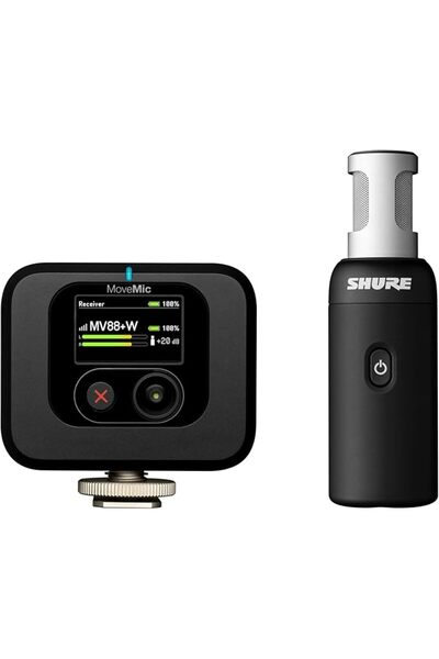 SHUREI Shure MoveMic 88+ Wireless Microphone Video Kit - Pro Audio Recorder f...