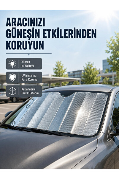 Hobibahçem Mey imports ®   Car sunshade with aluminum reflective surface for ...