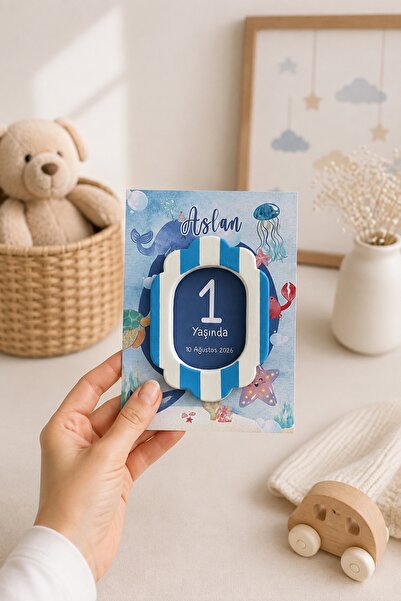 Mandalin Art Studio Bebek Hediyesi Doğum Günü Hediyeliği Mini Çerçeve Magnet ...