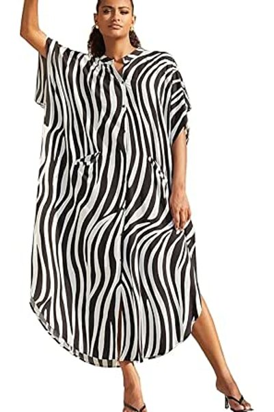 YouKD Women's Summer Boho Kimono Long Shirt Dress Large Size Robe Beach Wraps...
