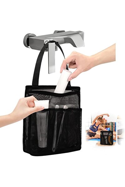 KASTWAVE Portable Mesh Shower Caddy, Bathroom Shower Bag, Gym Travel Camp Dor...