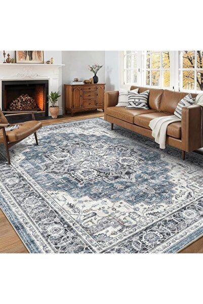 EOGILY Ultra-Thin Washble Rug, Stain Resistant Anti Slip Backing Rugs for Liv...