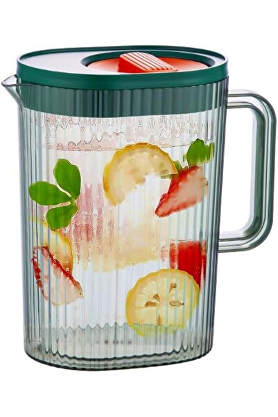 AZONEE 2L Water Pitcher with Lid for Hot or Cold Drinks, 68oz Plastic Iced Te...