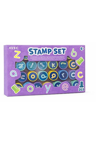 Avec Children's stamp set with letters, 26 pieces, educational alphabet set, ...