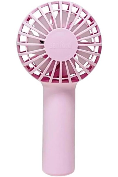 Sanford Rechargeable Hand Fan - 3-Speed, Type-C USB Charging & Portable (Pink)