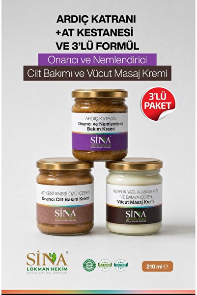 SİNA LOKMAN HEKİM Ardıç Katranı Kremi, At Kestanesi Kremi, Kuyruk Yağı Alabal...