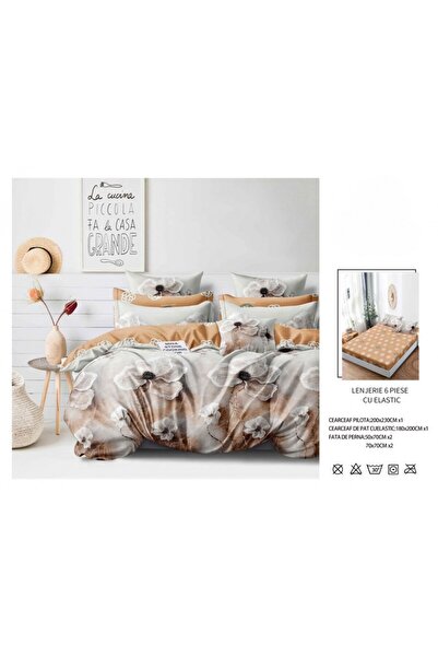 Edormitor Set de lenjerie de pat Finet, 6 piese, Cearșaf cu elastic 180 x 200...