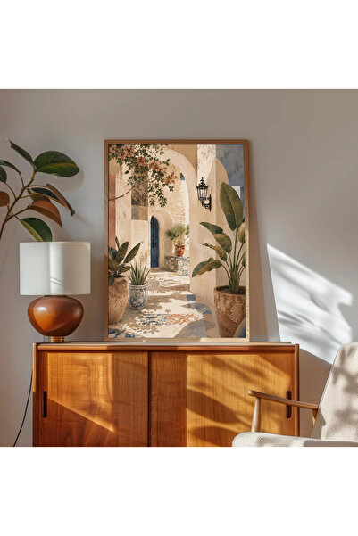 alphobitasarım Plava vrata, zeleno lišće, večni mir - dekorativna zidna slika