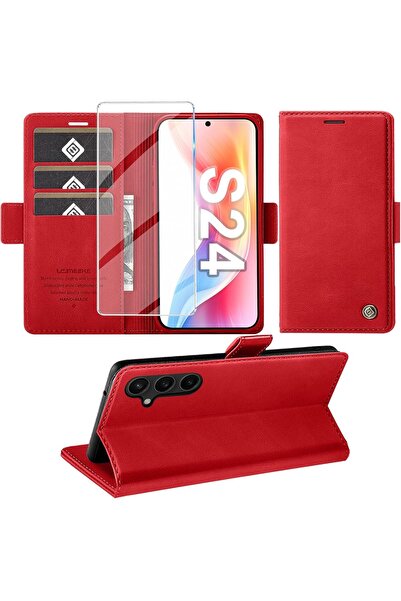Giyer Mobile phone case for Samsung Galaxy S24 5G with screen protector, PU L...