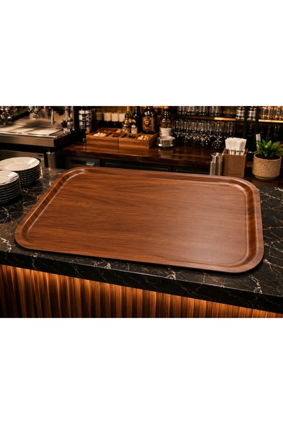 Taşkın 48X75 cm Rectangular Non-Slip Tray Luxury