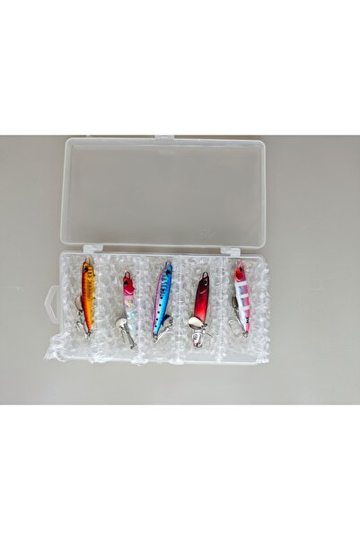 25 Gram Holografik Metal Jig Takımı – Döner Kanatlı 5 Renk