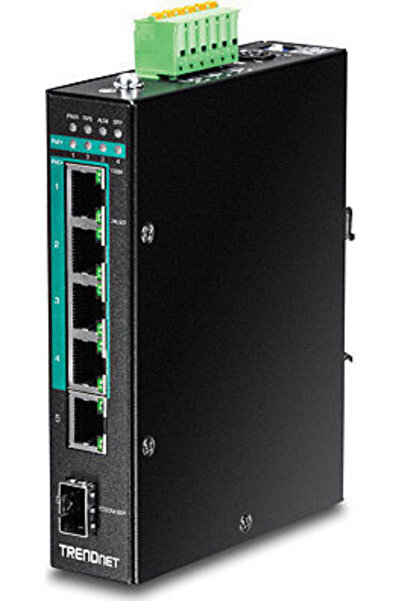 TRENDnet TI-PG541I Διαχειριζόμενος διακόπτης L2 PoE+ με 5 θύρες Gigabit Ether...