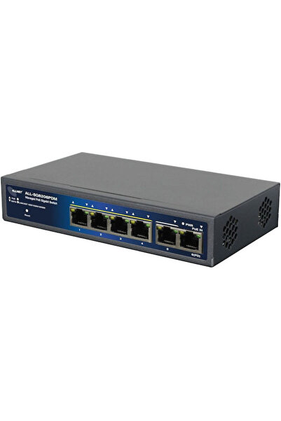 ALLNET Διαχειριζόμενος διακόπτης L2 PoE Plus με 6 θύρες Gigabit Ethernet (1Gbps)