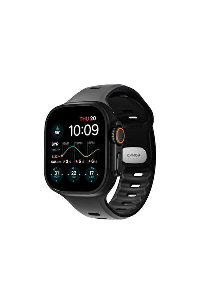 Nomad Λουράκι Σιλικόνης με Πείρο Μαύρο (Apple Watch 44/45/46mm/Ultra 49mm)